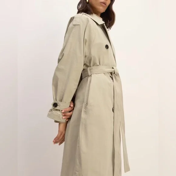 Everlane The ReNew Long Trench Coat /Khaki